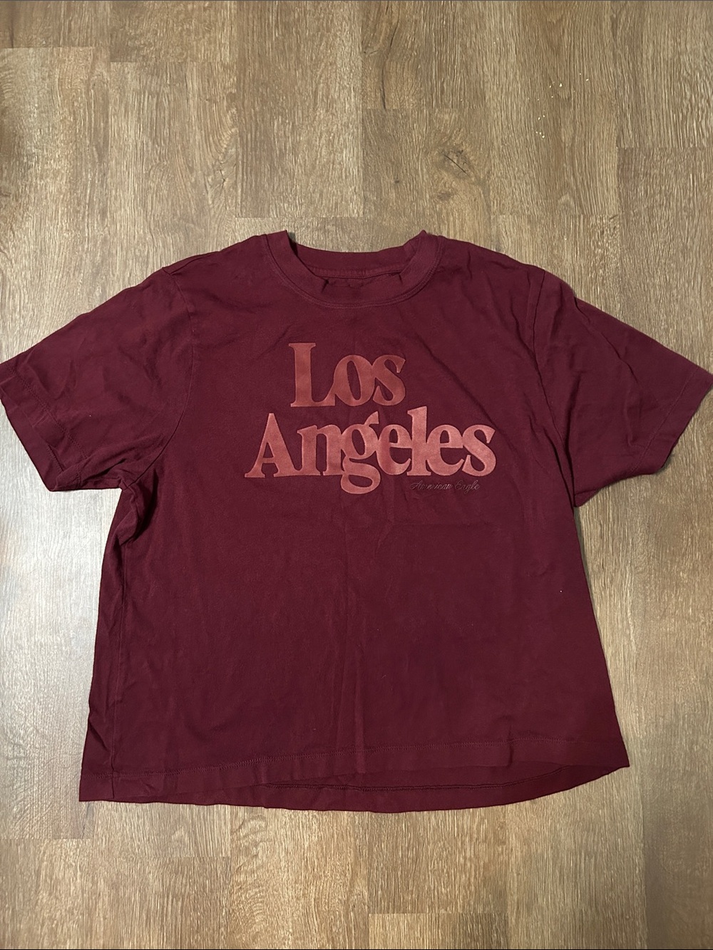 American Eagle Outfitters Los Angeles Graphic Tee - Burgundy